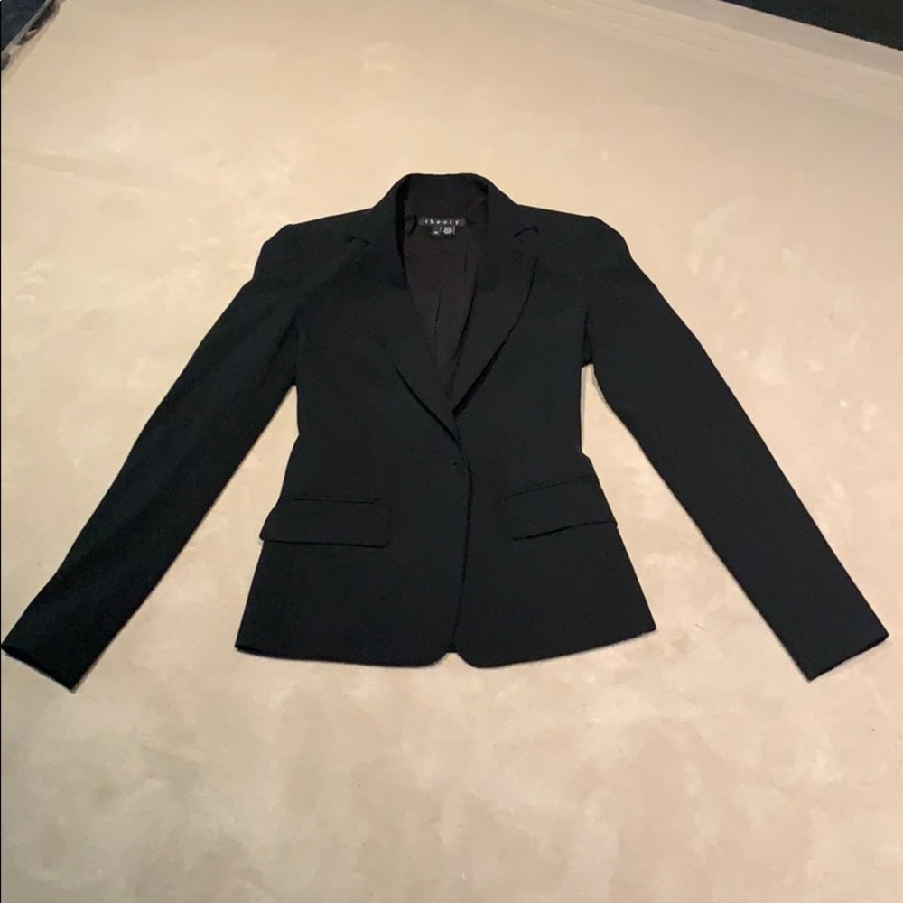 Theory black blazer size 00